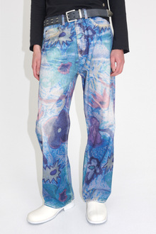 OUR LEGACY♦Nocturnal Flower Printed Denim トートバッグ OUR LEGACY♢Nocturnal Flower Printed Denim トートバッグ (OUR