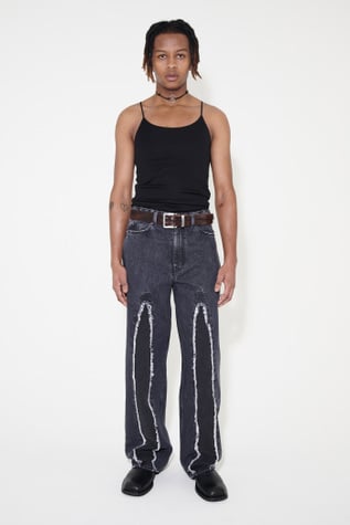 Third Cut Black Slash Denim