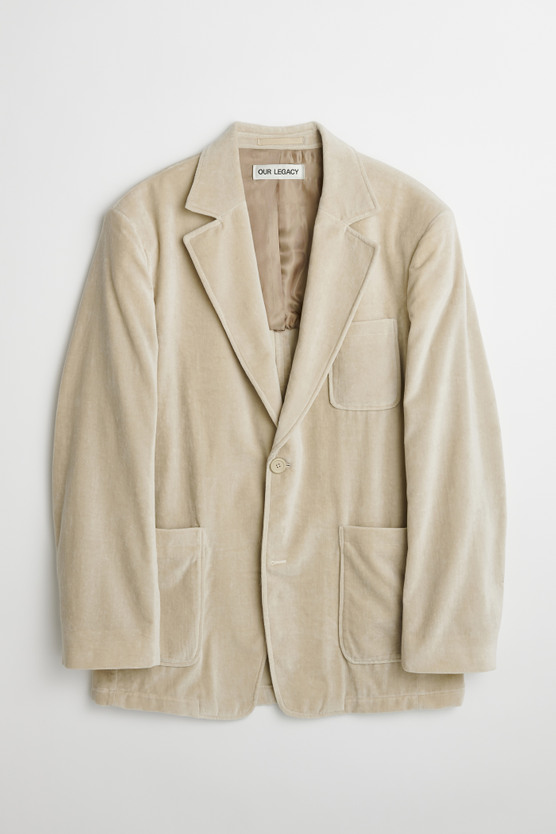 Our Legacy - Tavern Blazer Dove Velvet Our Legacy - Tavern Blazer Dove Velvet