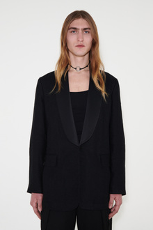 Our Legacy - Tuxedo Blazer Black Linen Wool