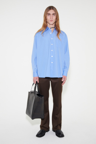 Borrowed Shirt Police Blue Poplin