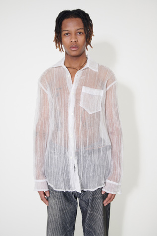Initial Shirt Milky Quartz Pleat