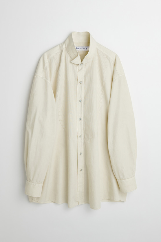 Tシャツ・カットソー OUR LEGACY FW22 TUXEDO SHIRT POPLIN (W4222TA ANTIQUE WHITE) Our Legacy - Tuxedo Shirt Antique White Symbiont Poplin