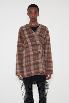 トップス OUR LEGACY AMENT CHECK MOHAIR CARDIGAN cardigan-in-ament-check-mohair