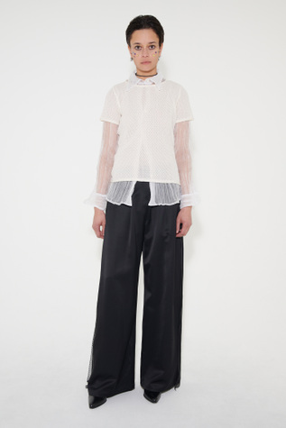 Chariot T-Shirt Ecru Sparse Cotton Lace