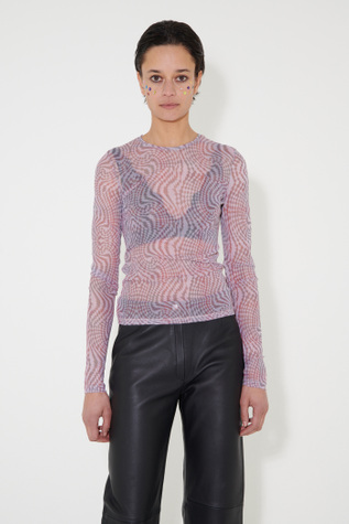 Super Slim Jersey Longsleeve Hypnosis Tartan Print