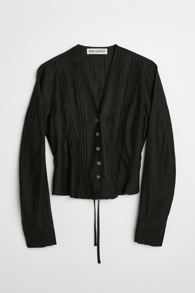 Our Legacy - Pleated Blouse Black Experienced Viscose