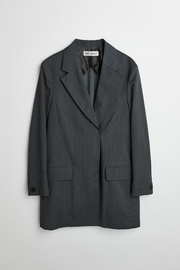 Our Legacy - Porpoise Blazer Ash Grey Pinstripe Our Legacy - Porpoise Blazer Ash Grey Pinstripe