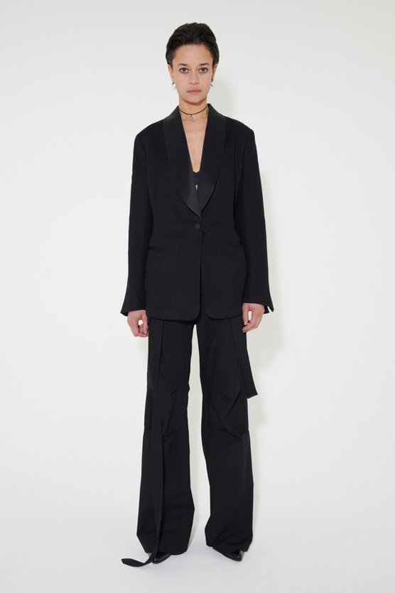 【OUR LEGACY】TUXEDO CAPRI 46 Our Legacy - Tuxedo Capri Maitre D Black Wool