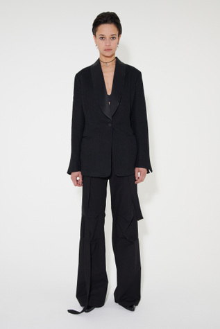 Dinner Tuxedo Blazer Black Linen Wool