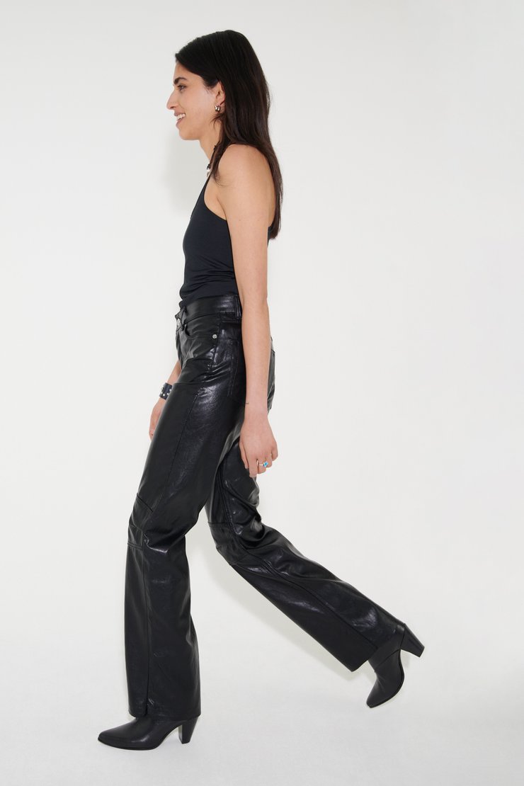 Our Legacy - Linear Moto Cut Cageian Black Fake Leather