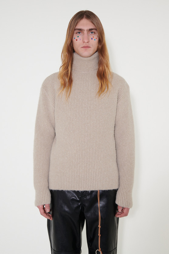 OUR LEGACY タイダイ タートルネック セーター オリーブグリーン