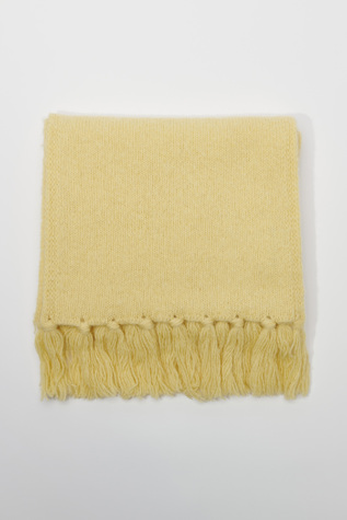 Knitted Scarf Canary Yellow Silk Wool