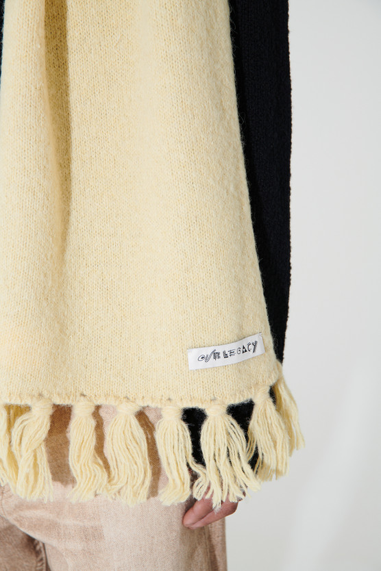 Our Legacy - Knitted Scarf Canary Yellow Silk Wool