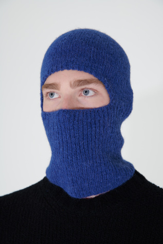 Our Legacy - Knitted Balaclava Royal Blue Fuzzy Alpaca