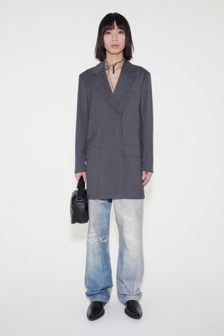Porpoise Blazer Ash Grey Pinstripe