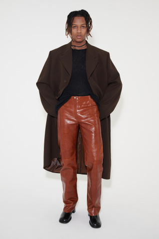 Biker Trouser Cognac Brown Leather