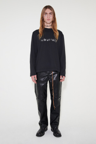 Box Longsleeve Black Abstract Embroidery