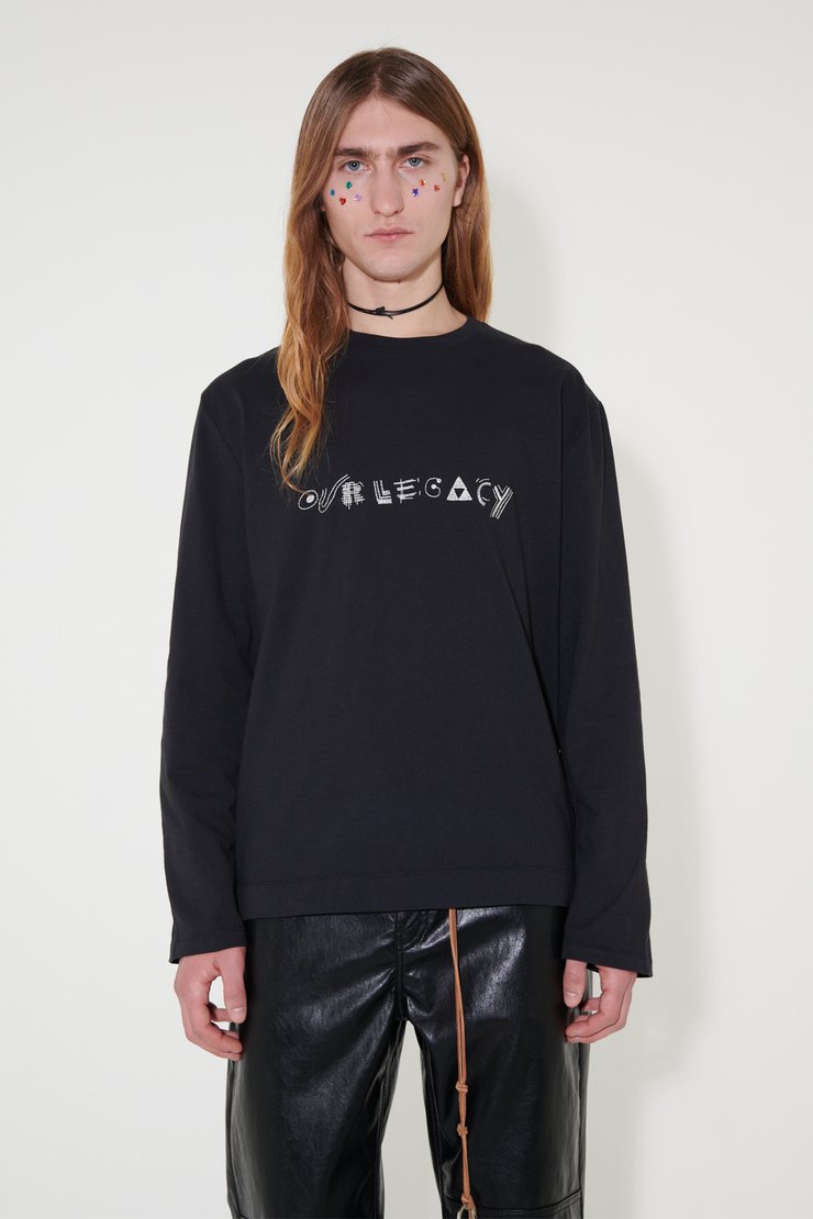 OUR LEGACY Box Longsleeve シャツ Our Legacy - Box Longsleeve Grey Sage Clean Jersey