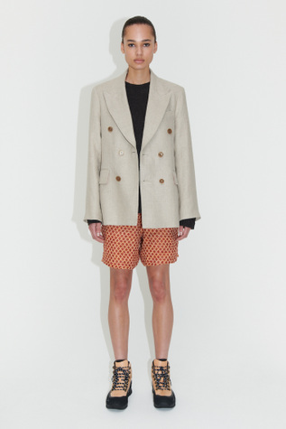 Unconstructed Db Blazer Natural Beige Linen