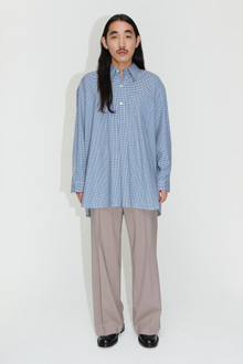 Our Legacy - Popover Shirt Blue Gingham Tropical Wool