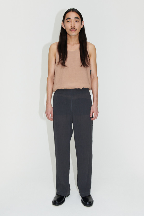 Our Legacy - Reduced Trouser Grey Ruffle Viscose