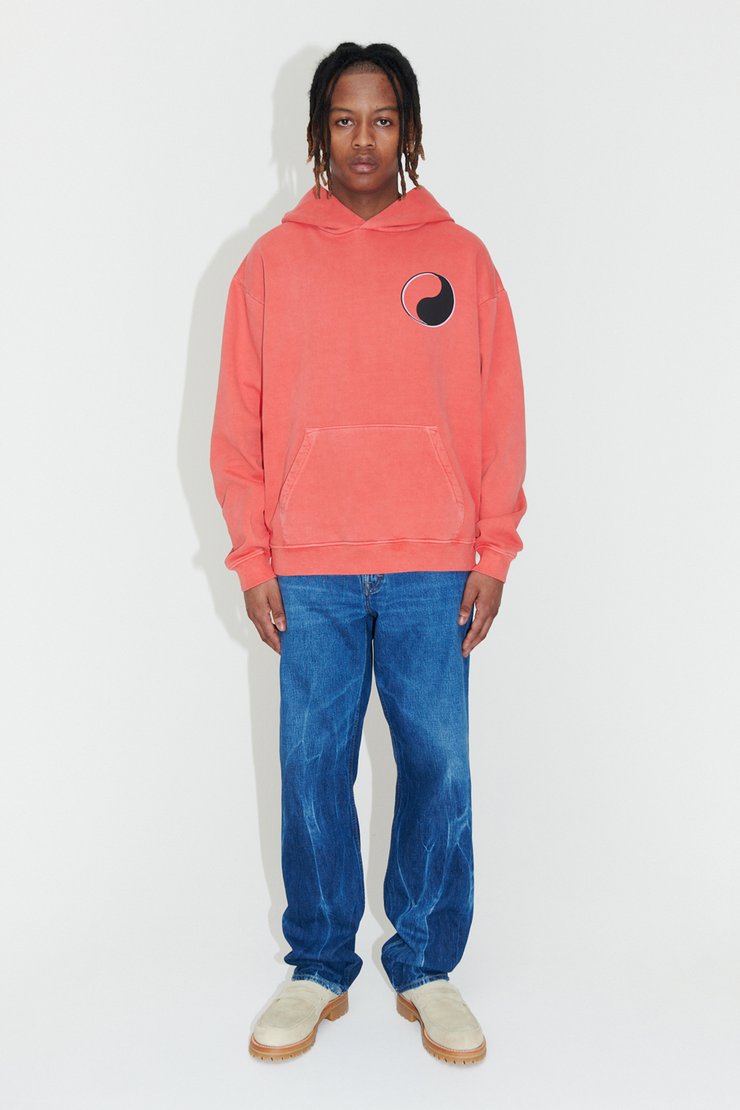 Our Legacy - OL Drop Shadow Pig. Dyed Hood Red